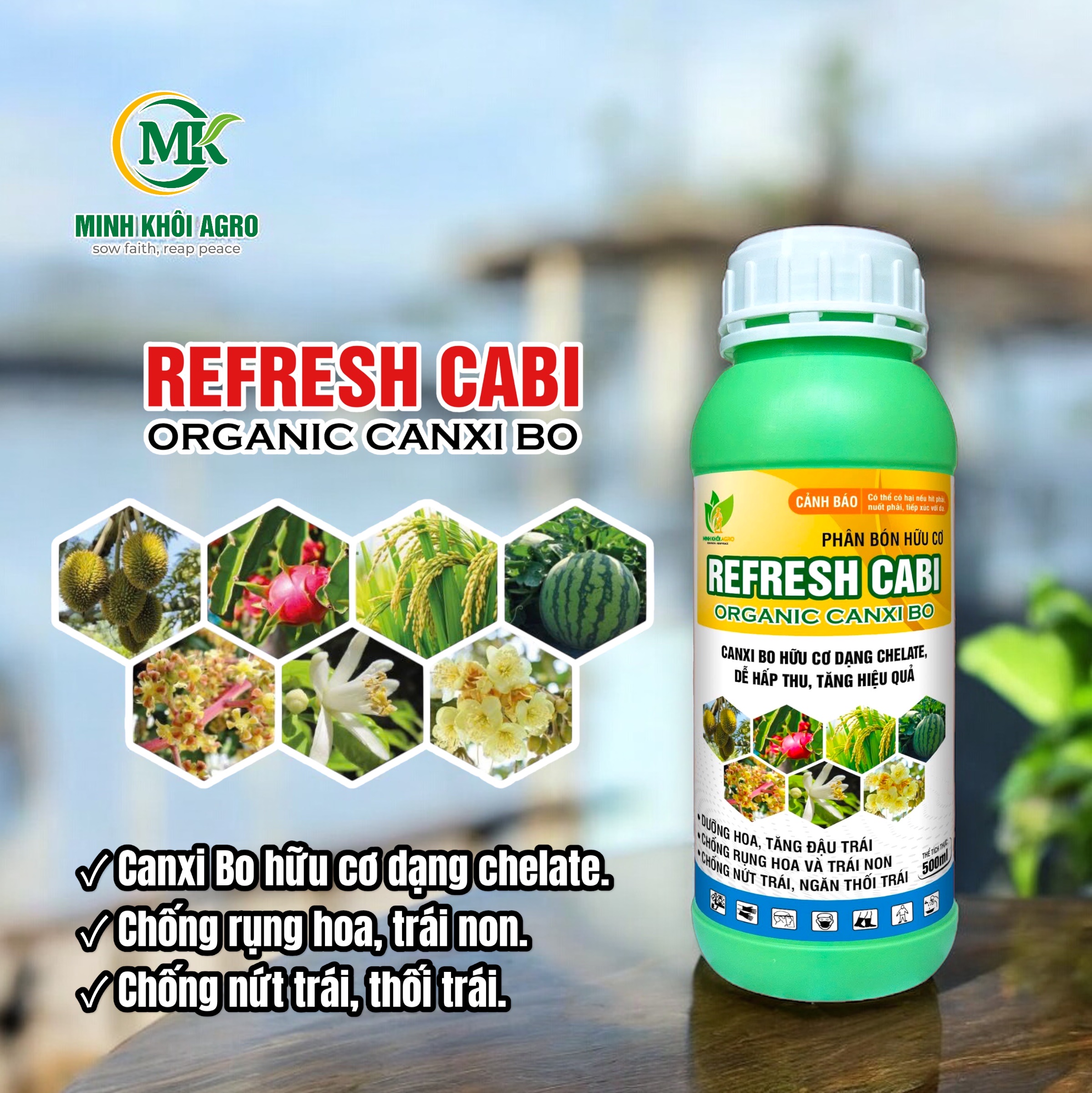 Phân bón hữu cơ Refresh Cabi - Chai 500ml